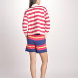 polo a righe maniche lunghe 8475-2020 THE BOXY MATCH GOR TANGO RED.CREAM mother 