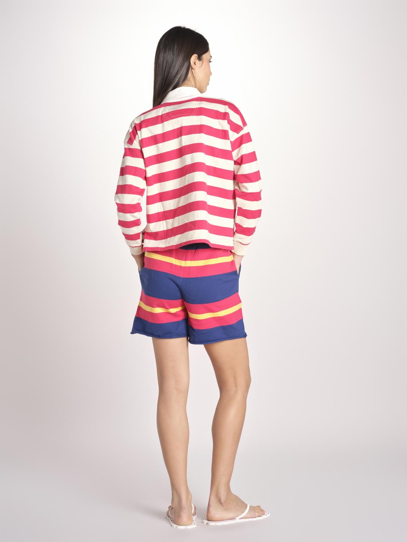 polo a righe maniche lunghe 8475-2020 THE BOXY MATCH GOR TANGO RED.CREAM mother 
