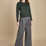 girocollo basic MIL46 25498 VERDE BOTTIGLIA milaura 