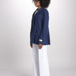 giacca doppiopetto garza CARLOTTA2 M29D0CARL2_ MIDNIGHT massimo alba 