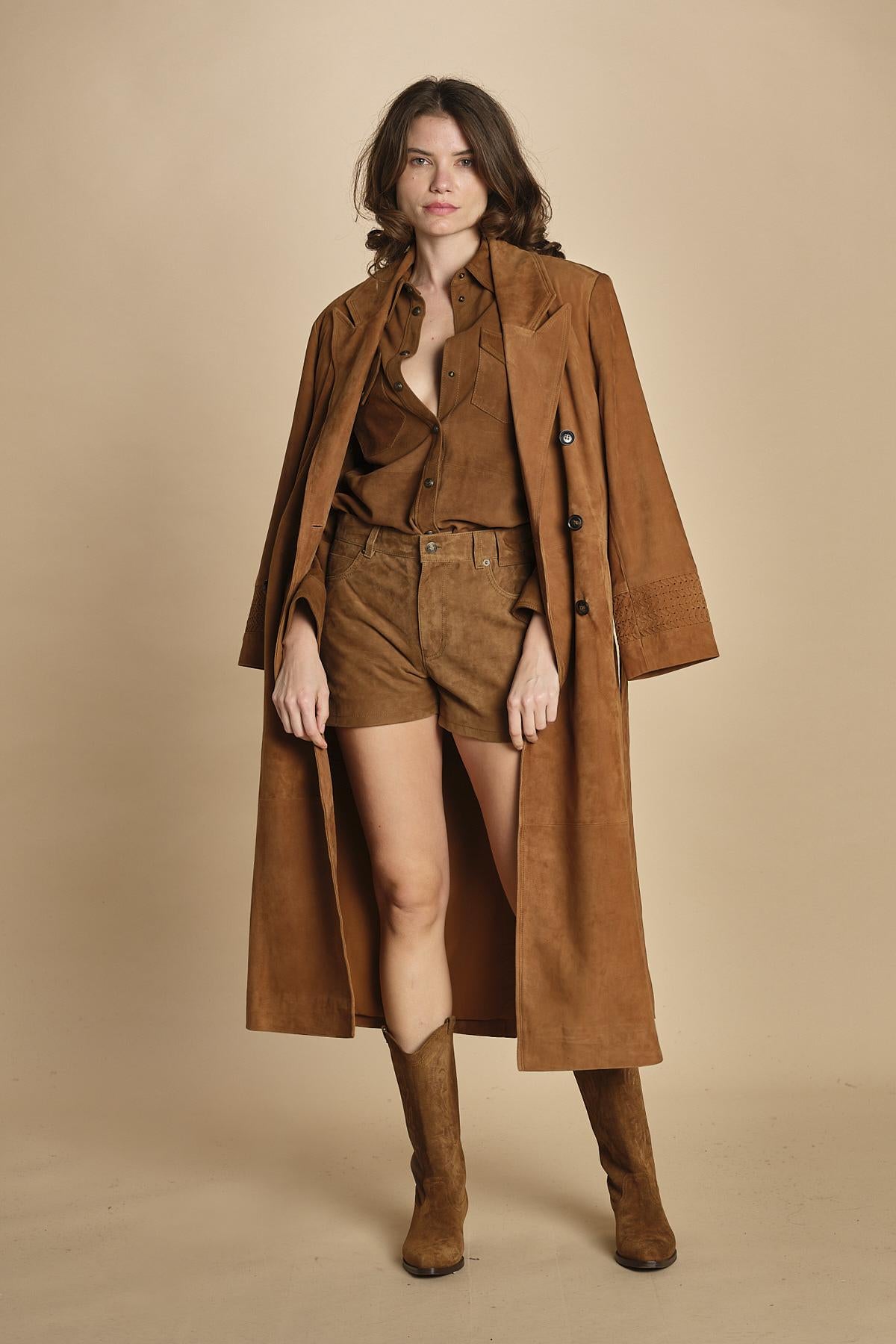 camicia in suede. RWSH01033 DAIM 207 zadig & voltaire 