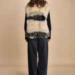 gilet in ecopelliccia AURA BEIGE mes demoiselles 