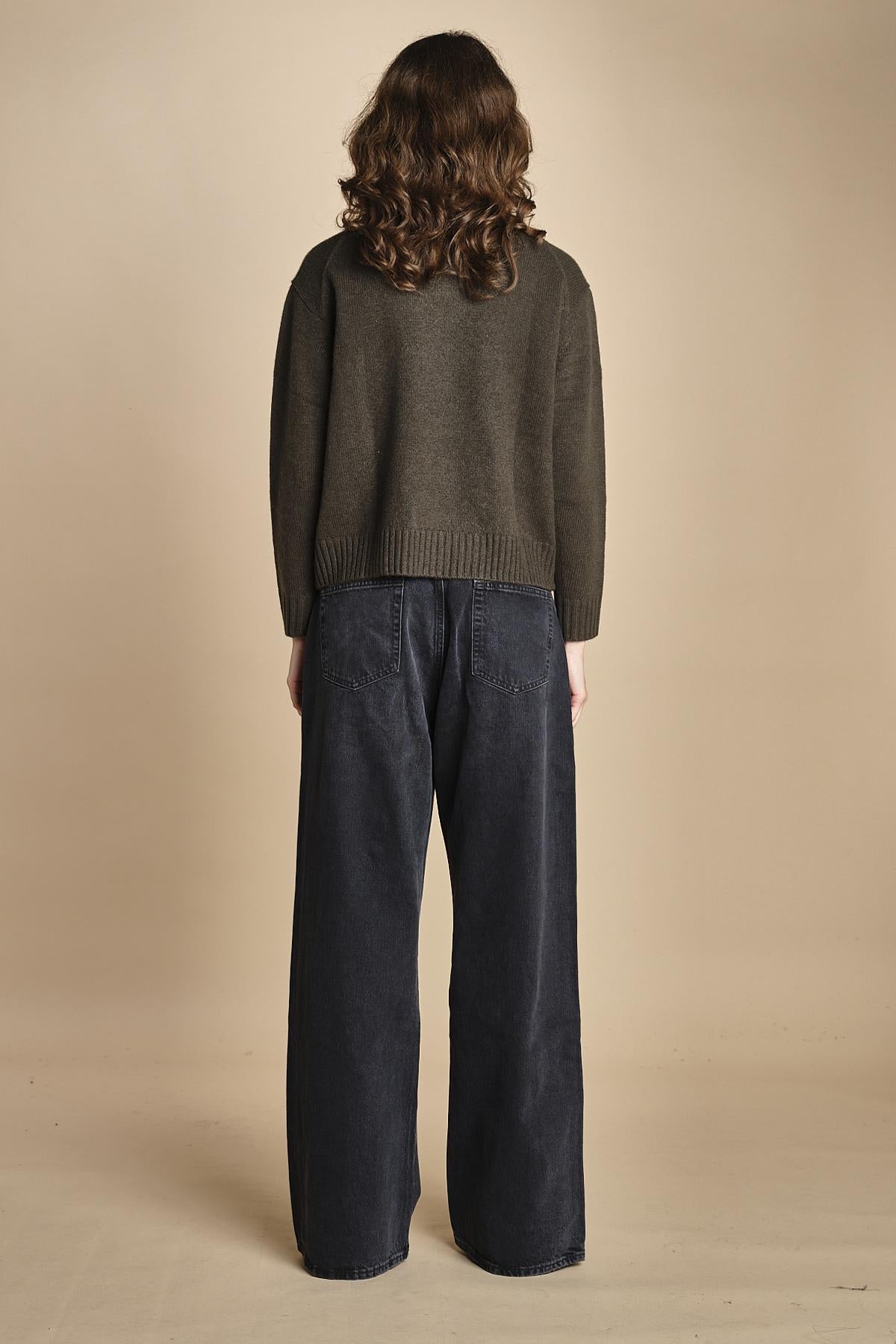 maglia girocollo con zip CESNIK KAKI ba&sh 