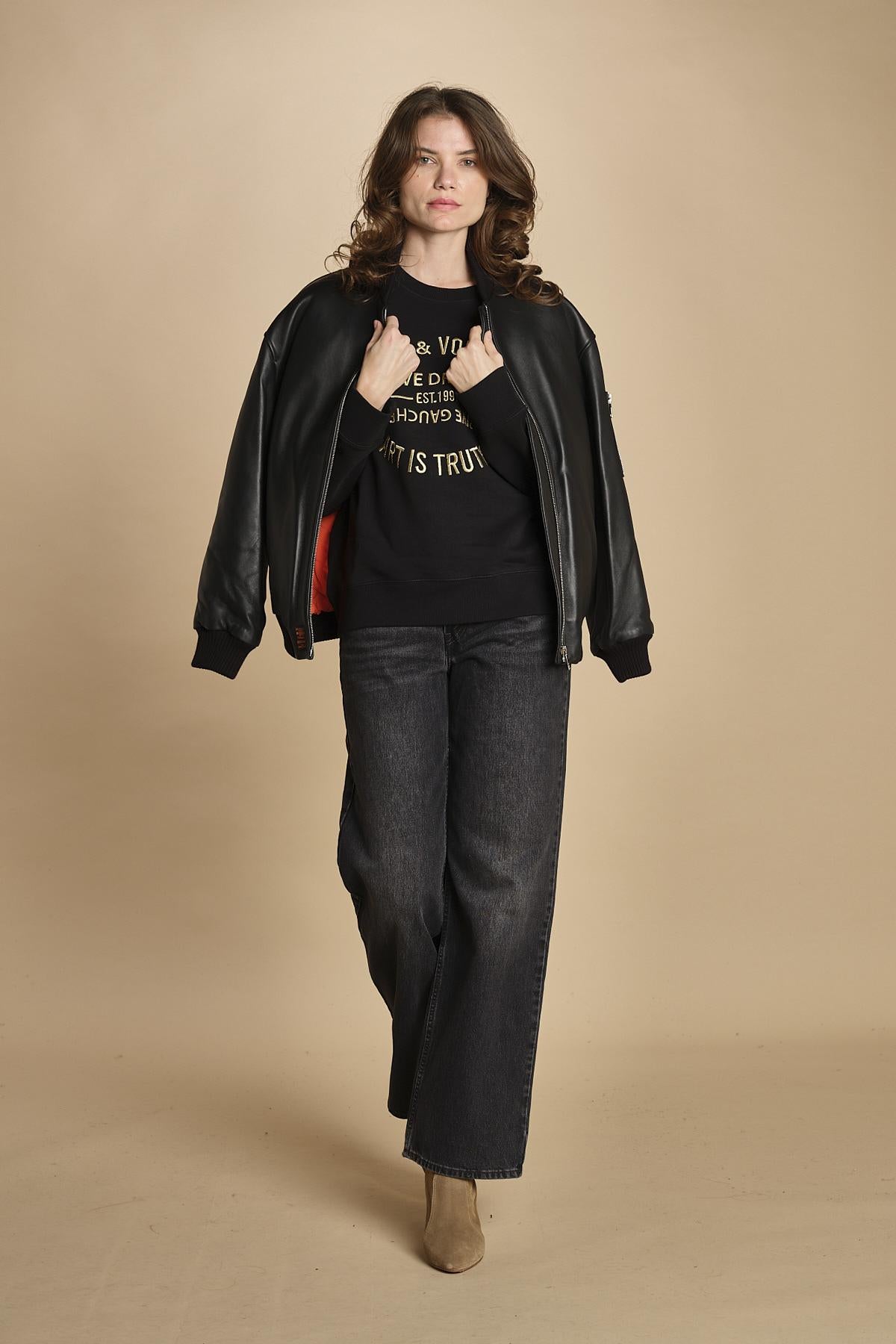 felpa girocollo. JWSL00001 NOIR 001 zadig & voltaire 