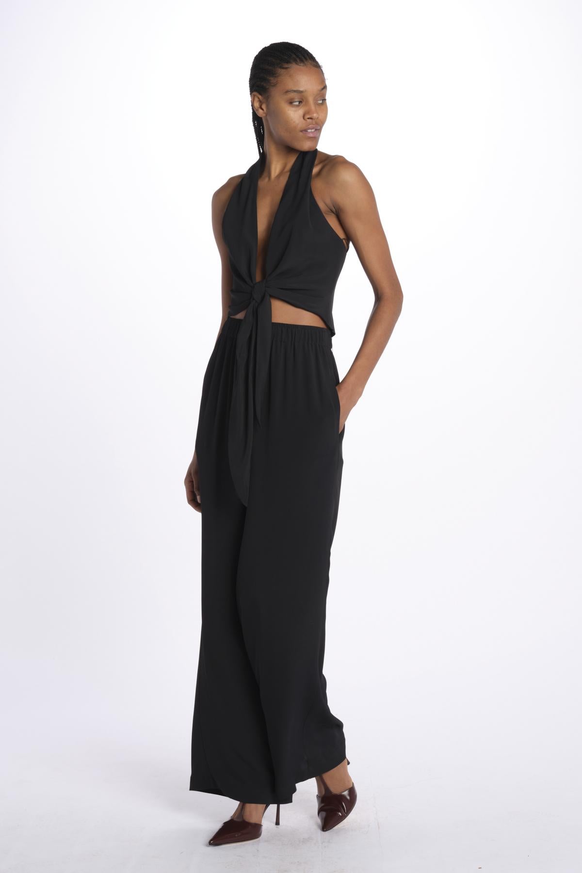 Pantalone con elastico 40805-412 NERO federica tosi 