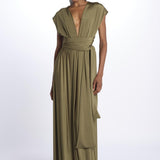 ALLUIM DRESS abito lungo ALLIUM OLIVE nash 