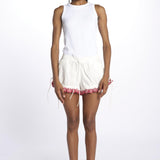 Shorts JENNA ricamo DM 1214 WHITE damson madder 