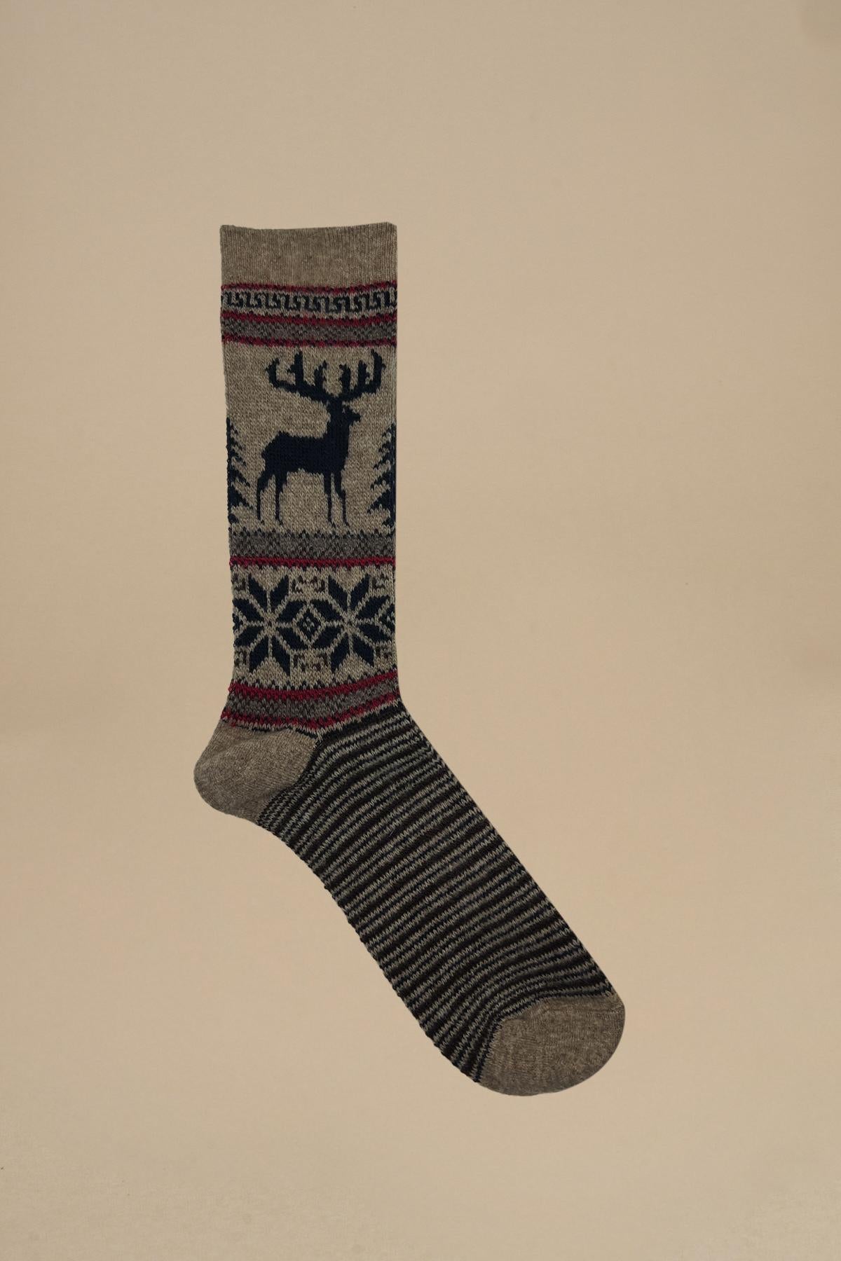 DEER calze con alce 15032700 DEER SNOW BEIGE anonymous 