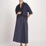 gonna lunga con elastico in popeline FORMICA 2615101072600 011 BLU weekend maxmara 