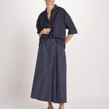 gonna lunga con elastico in popeline FORMICA 2615101072600 011 BLU weekend maxmara 