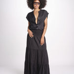 camicia con bottoni CLARENCELK NOIR laraethnics 