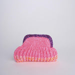 SIS cluctch bag uncinetto multicolor SIS FUXIA/ARANCIO nadia dafri 