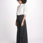 pantalone 4 tasche in misto lino SERENA XML01 099 NERO ps don't forget me 