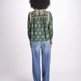 camicia m/l stampa paisley 351137 AYLA GREEN 26009 farm rio 