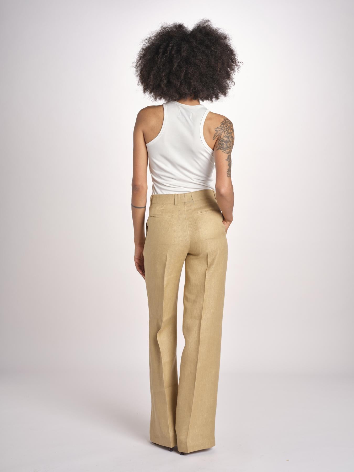 pantalone dritto in canapa MELODY L 33087 805 112 quelledue 