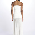 ADELE abito in tulle plisse SS24 9129 WHITE retrofete 