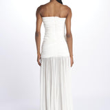ADELE abito in tulle plisse SS24 9129 WHITE retrofete 
