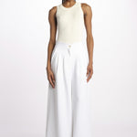 1306L pantaloni pences lino enzimato 1306L WHITE dusan 