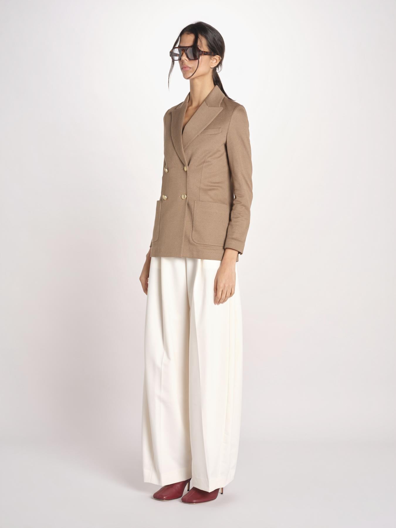 doppiopetto quattro bottoni in lino e cotone FD3961 9150 circolo 1901 