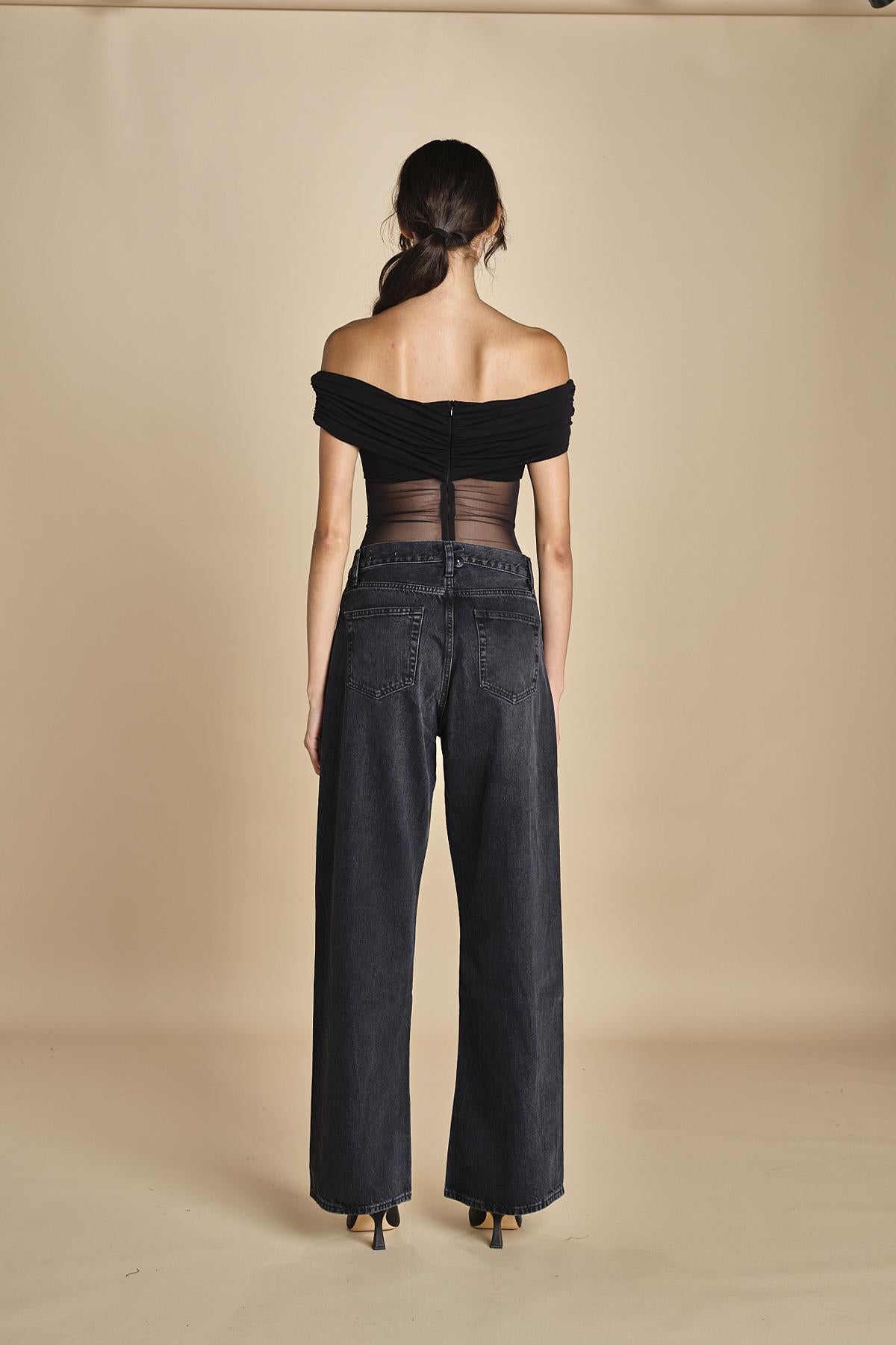 LIBRA BODYSUIT body in jersey con spalle fuori LIBRA BLACK undress code 