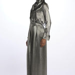 Pantalone seta lurex A18FP10 SILVER martin grant 