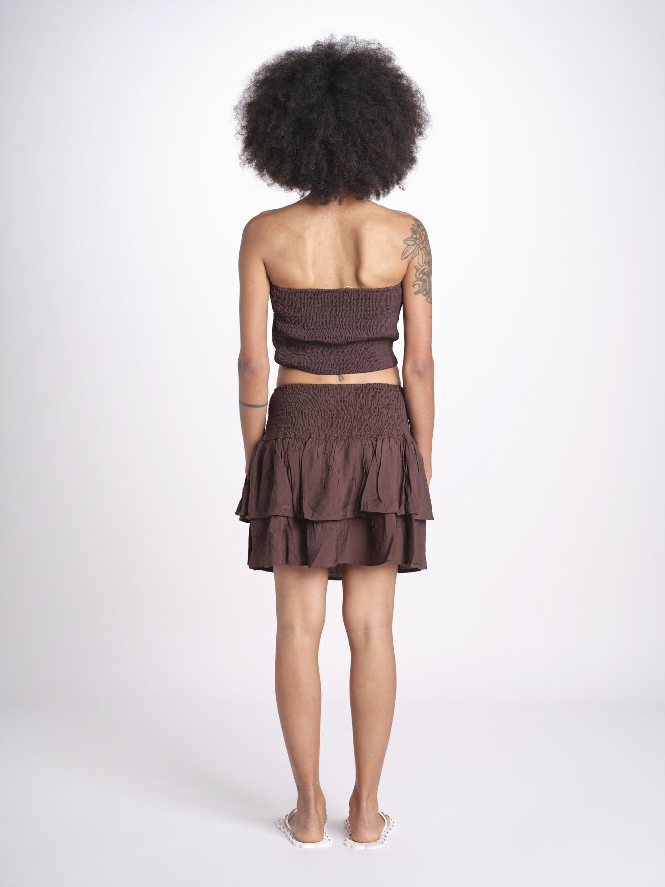 minigonna balze PANOLIBL CHOCOLAT laraethnics 