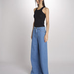 jeans 5 tasche dalla silhouette wide leg VEGA 2615181041600 002 BLU weekend maxmara 