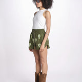 short con ricamo cuori 344171 GREEN L0013 farm rio 
