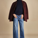 denim chiaro con ciliegie sul retro THE PIPE DREAM BUTTON SNEAK FRAY 11316 1085 mother 