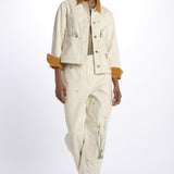RAINE pantaloni a vita alta con gamba ampia e ricami 179553 U111 scotch&soda 