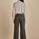 pantalone cropped con risvolto in gabardina MELODIA 652339 44 quelledue 