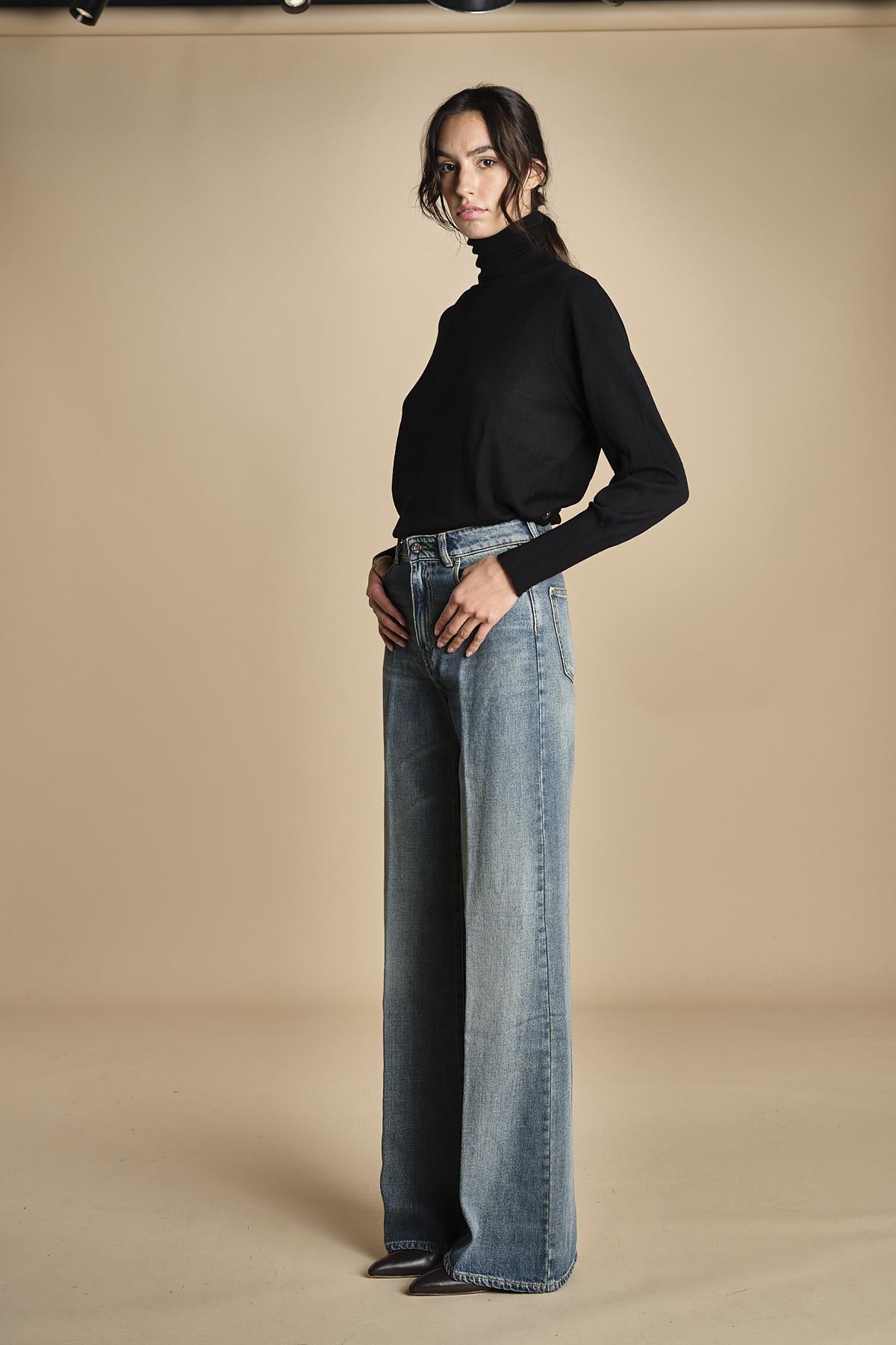 denim lungo diritto CLARA OPENBLU true avenue 