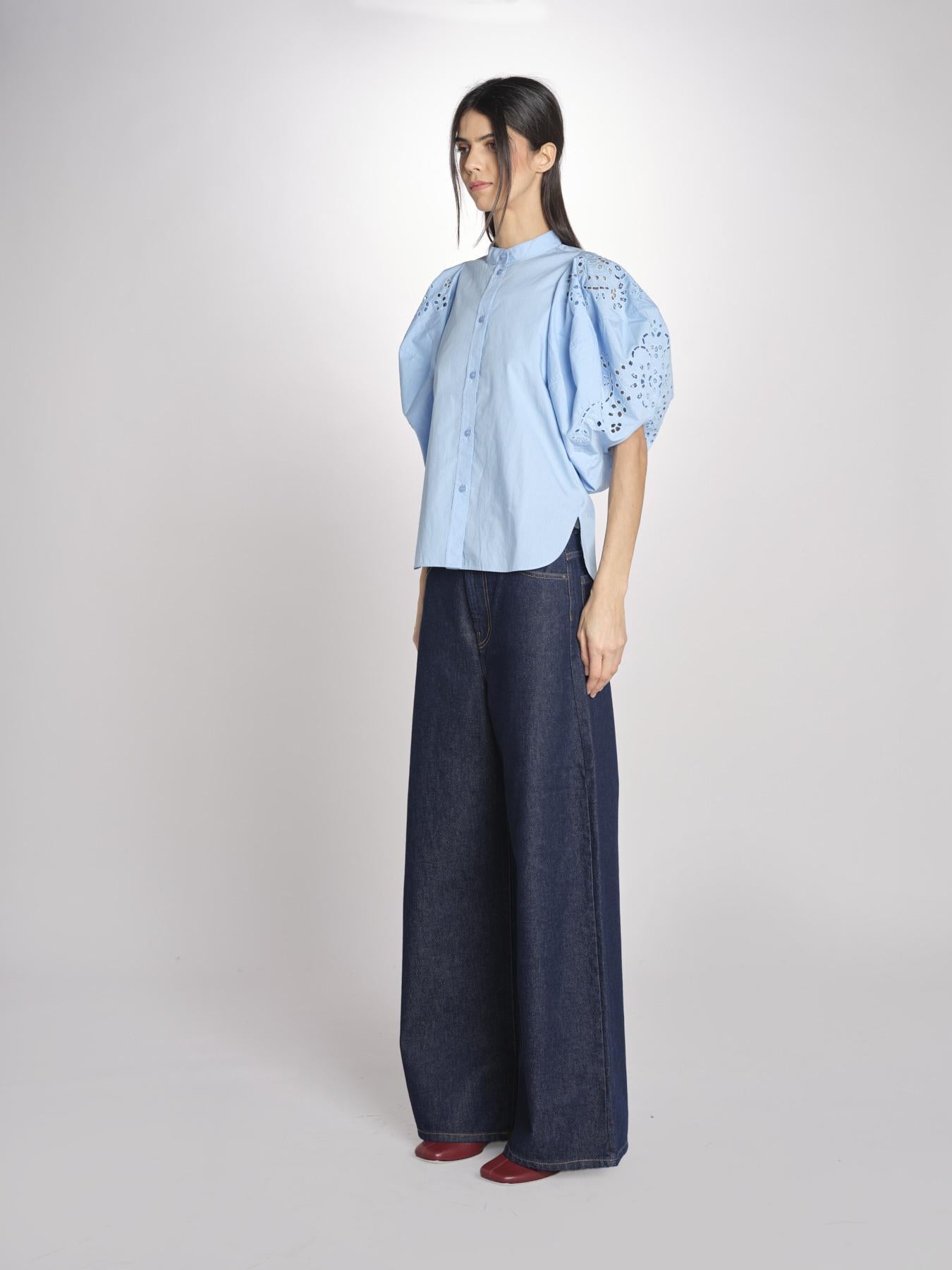 Camicia intarsio FELICE 6eva04-V09829 AZUR vanessa bruno 