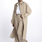Trench cotone linen coat 252-1003 6202 vis a vis 