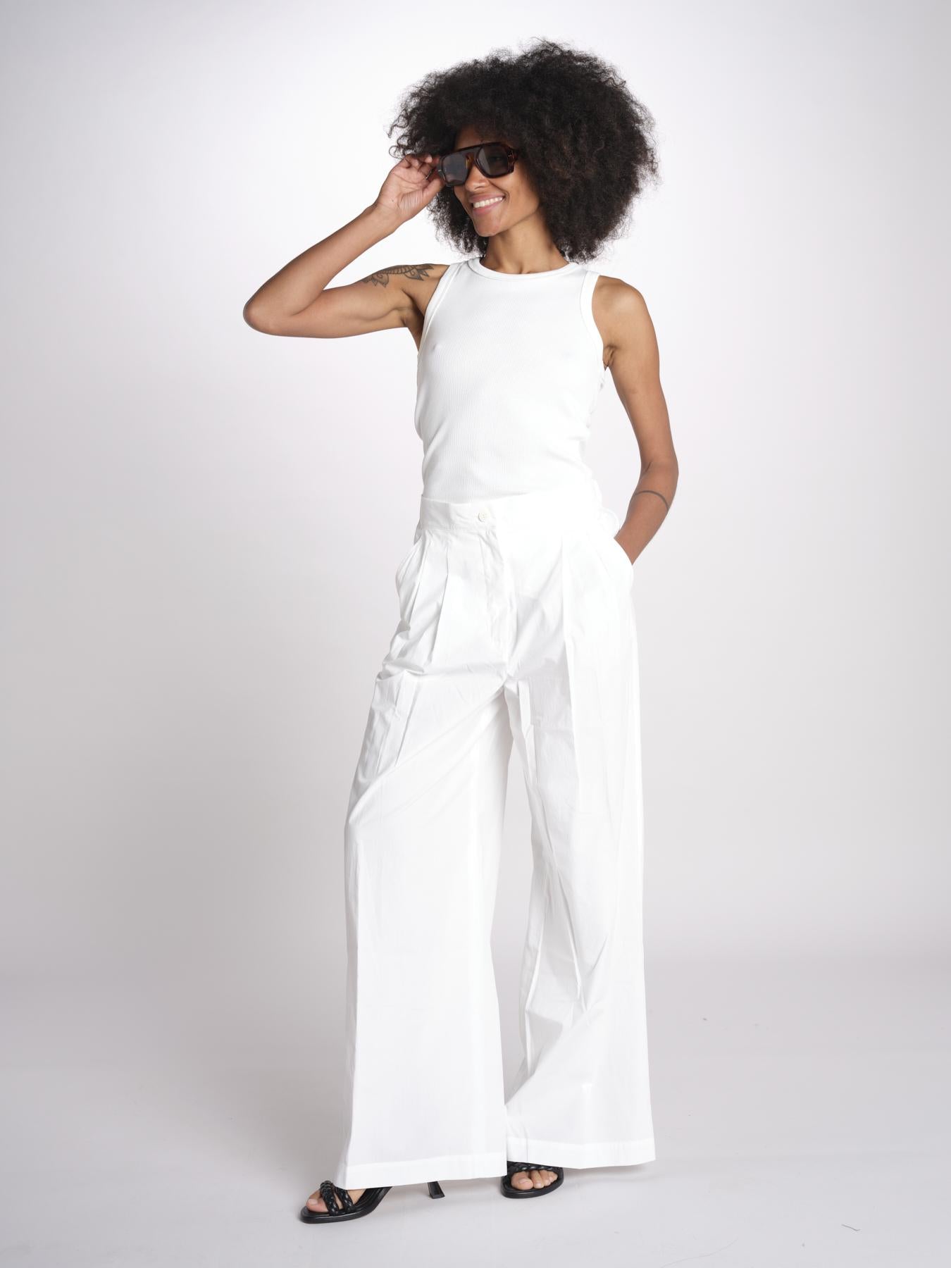 BENDA pantalone con pinces in popeline BENDA 2615131142600 004 BIANCO weekend maxmara 
