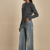 girocollo slim by milaura. d2501005 871 GRIGIO milaura 