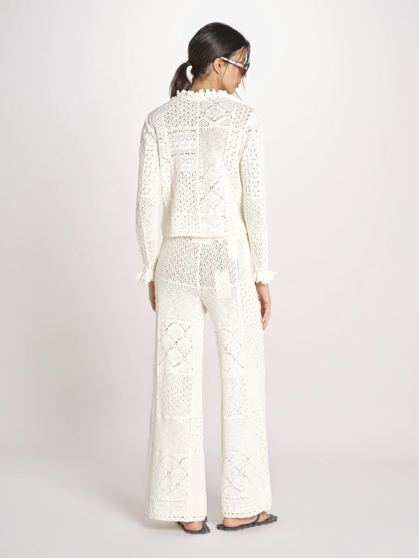 maglia in crochet SORIA ECRU ba&sh 