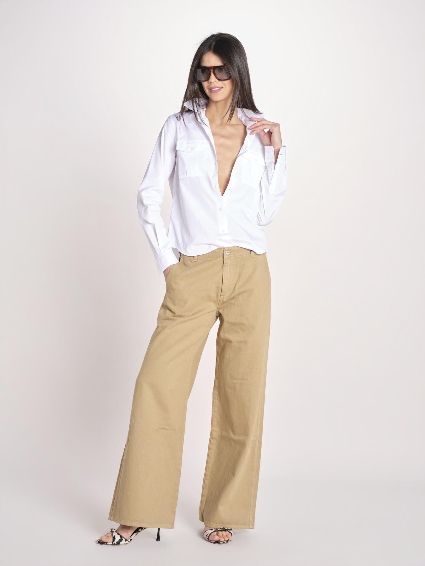 pantalone 5 tasche PIA CONFORTBULL BEIGE true avenue 