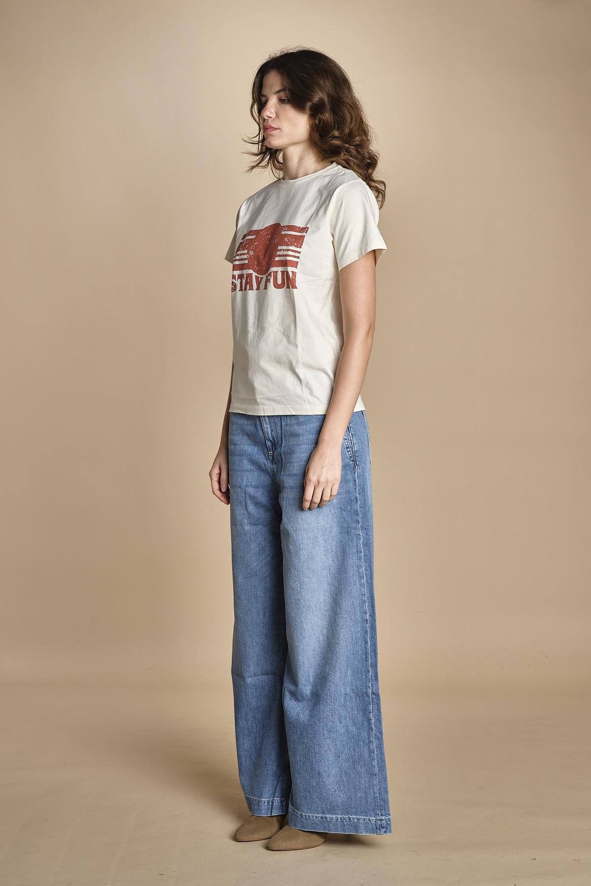 tshirt stay fun REESE ECRU ba&sh 