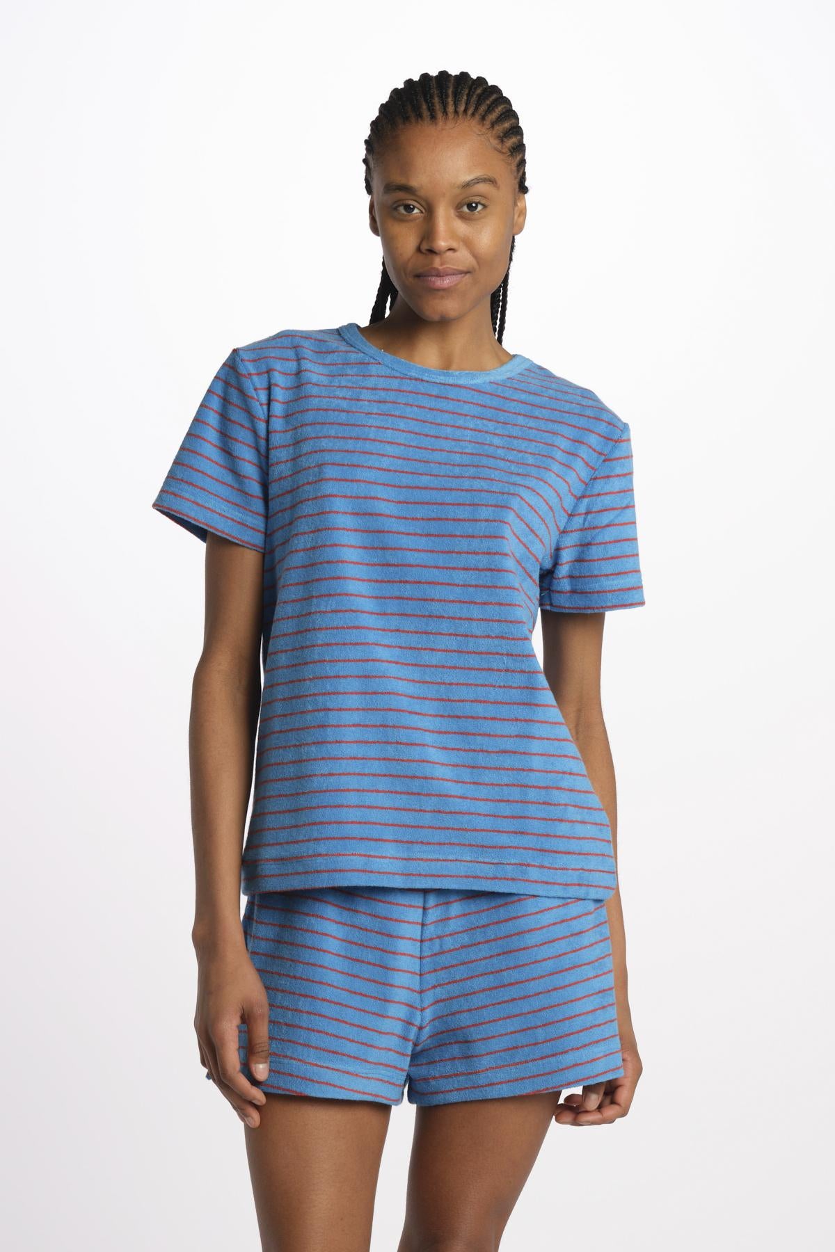 T-shirt girocollo spugna righe SKY DREAMERS AZZURRO howlin' 