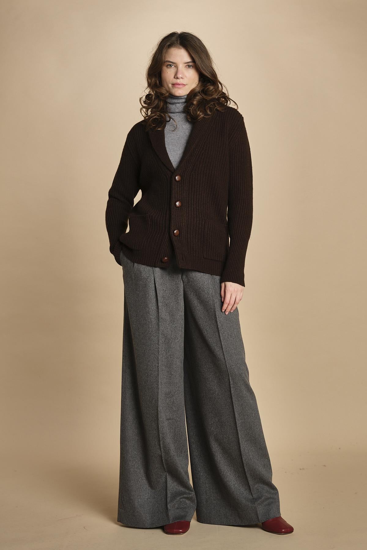 cardigan collo a scialle D251016S 220036 T.MORO milaura 