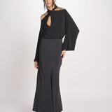 gonna lunga in seta 40702-412 NERO 88 federica tosi 