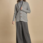 cardigan collo a scialle D251016S 3554 GRIGIO CHIARO milaura 