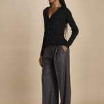 MIL LAU2 cardigan a costine fin.16 MIL LAU2 E14035 NERO milaura 