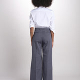 pantalone diritto in cotone MELODY L 684 54 70 SLATE quelledue 