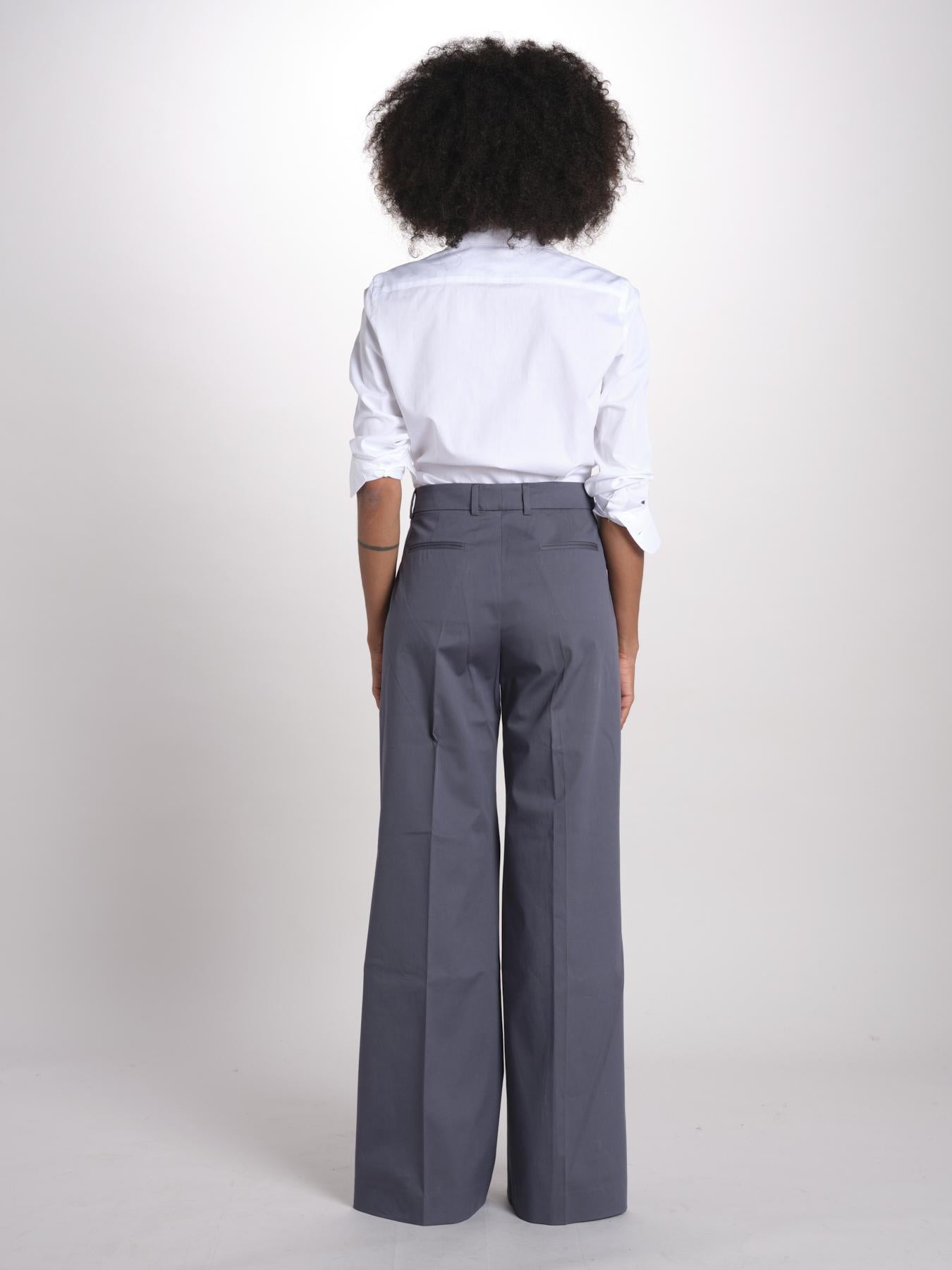 pantalone diritto in cotone MELODY L 684 54 70 SLATE quelledue 