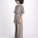 pantalone con tessuto diagonale U3011 TORTORA dusan 