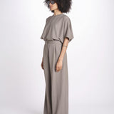 pantalone con tessuto diagonale U3011 TORTORA dusan 