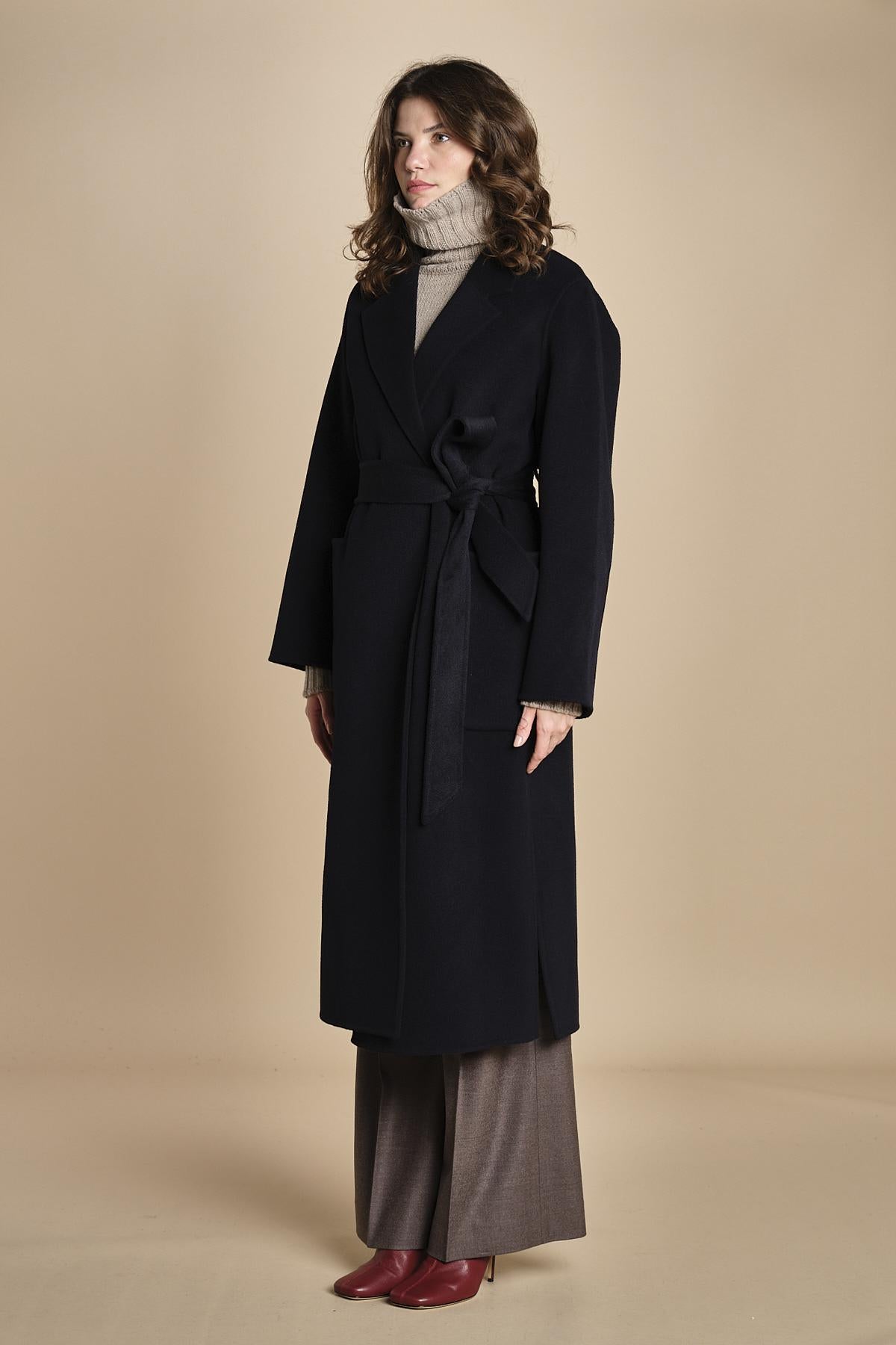 CELIA cappotto vestaglia double IO111046 NAVY ivy oak 