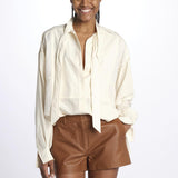 Camicia LS TIE jeans 21654MLY PARCHMENT phillip lim 